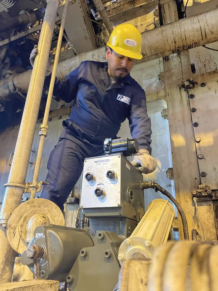 Trabajo técnico en equipo industrial